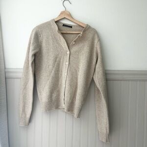 Brandy Melville Wool Blend Cream Beige Amalie Cardigan Sweater